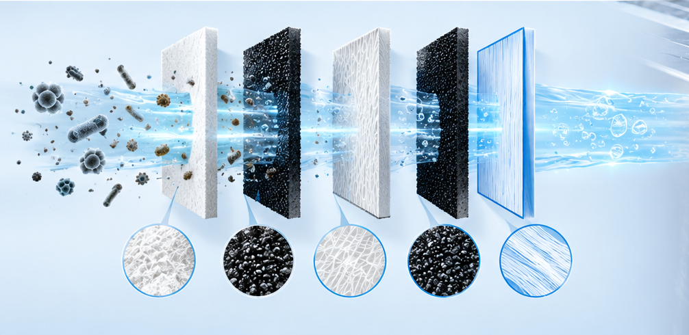 Integrated 5-Stage Pure Water Filtration