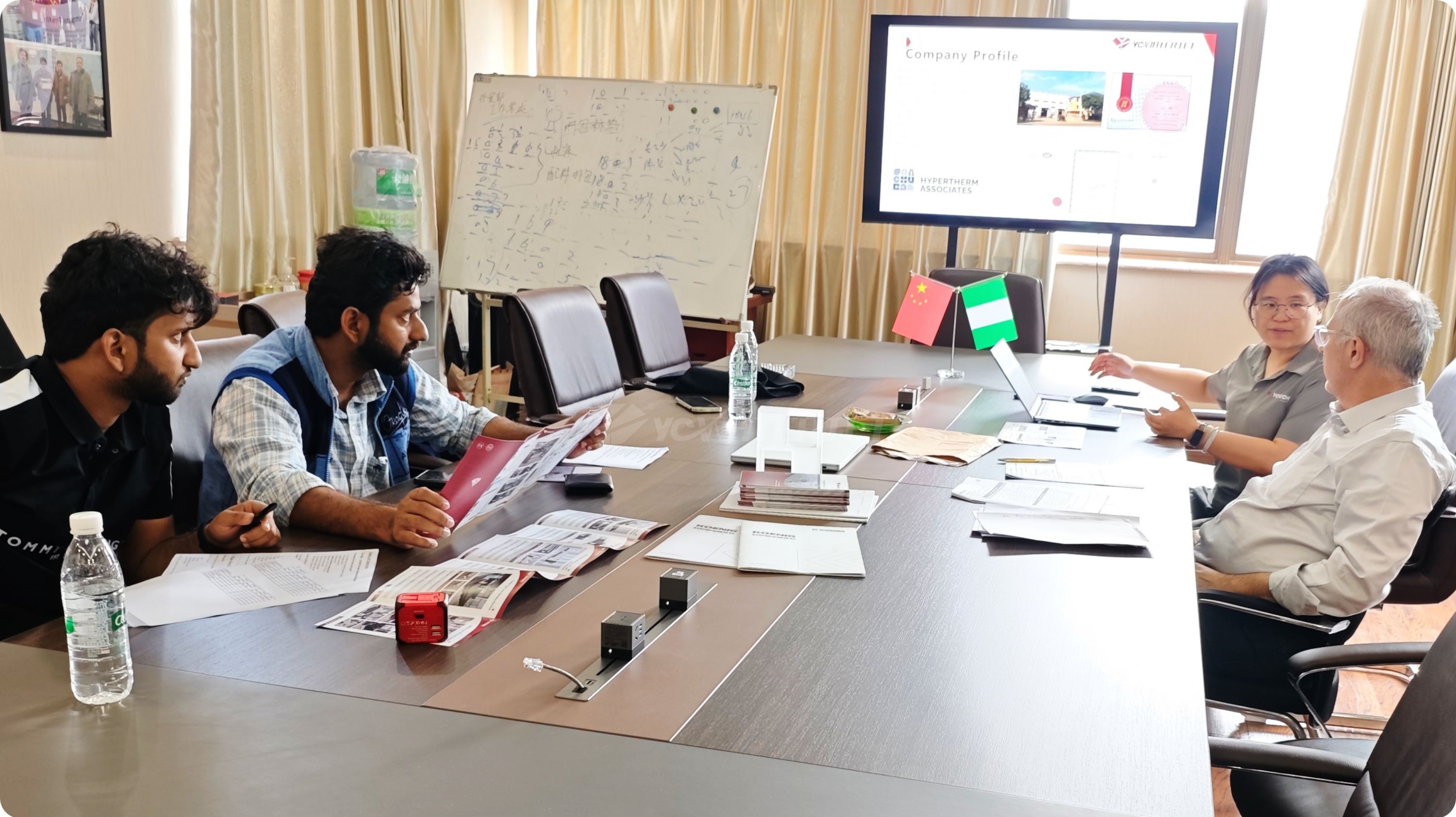 Dual Market Expansion: Nigerian Stone Industry Clients Visit YC Waterjet | Active Engagement at CIIF